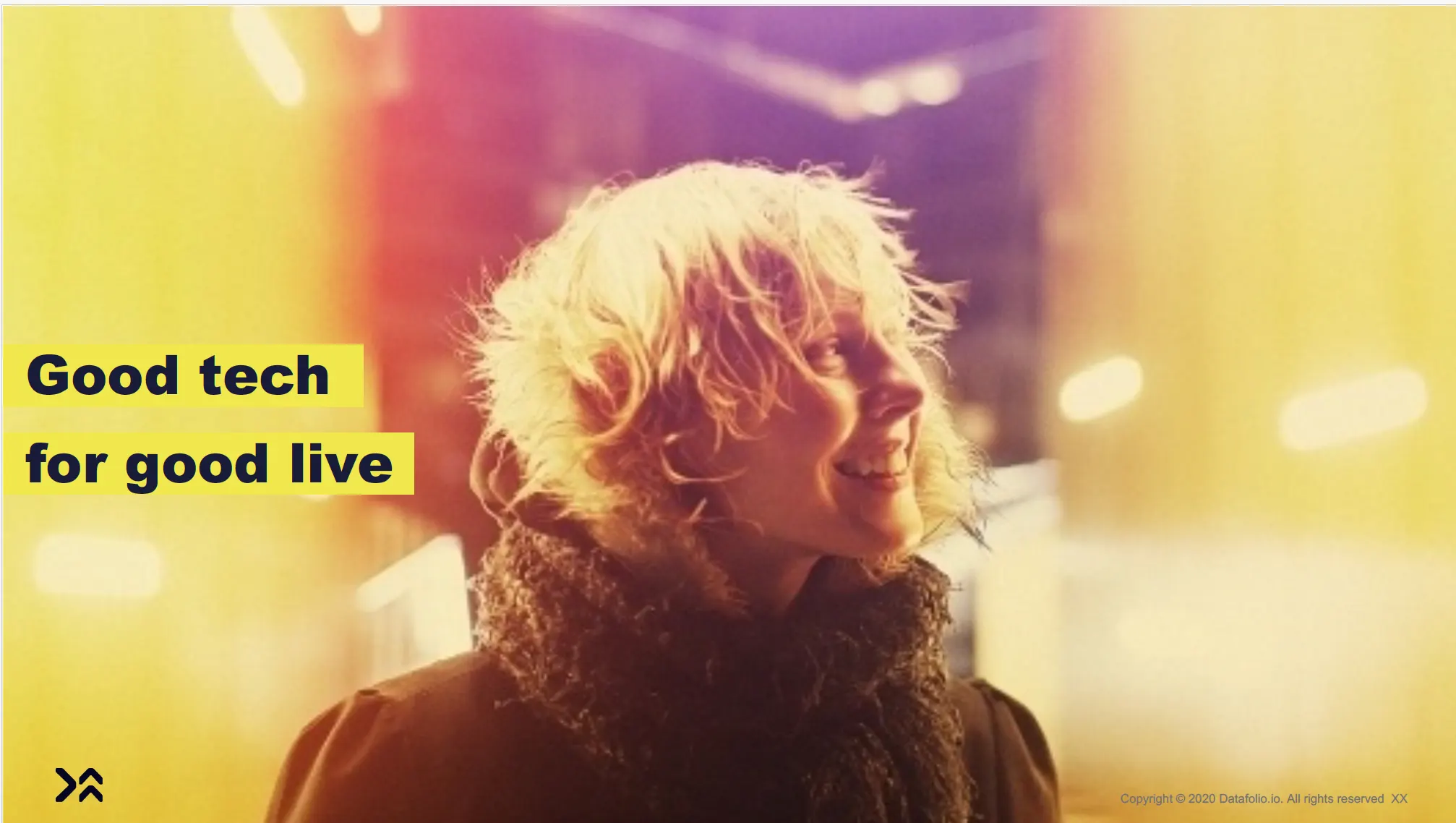 "Good tech for good live": the brand's tone.
